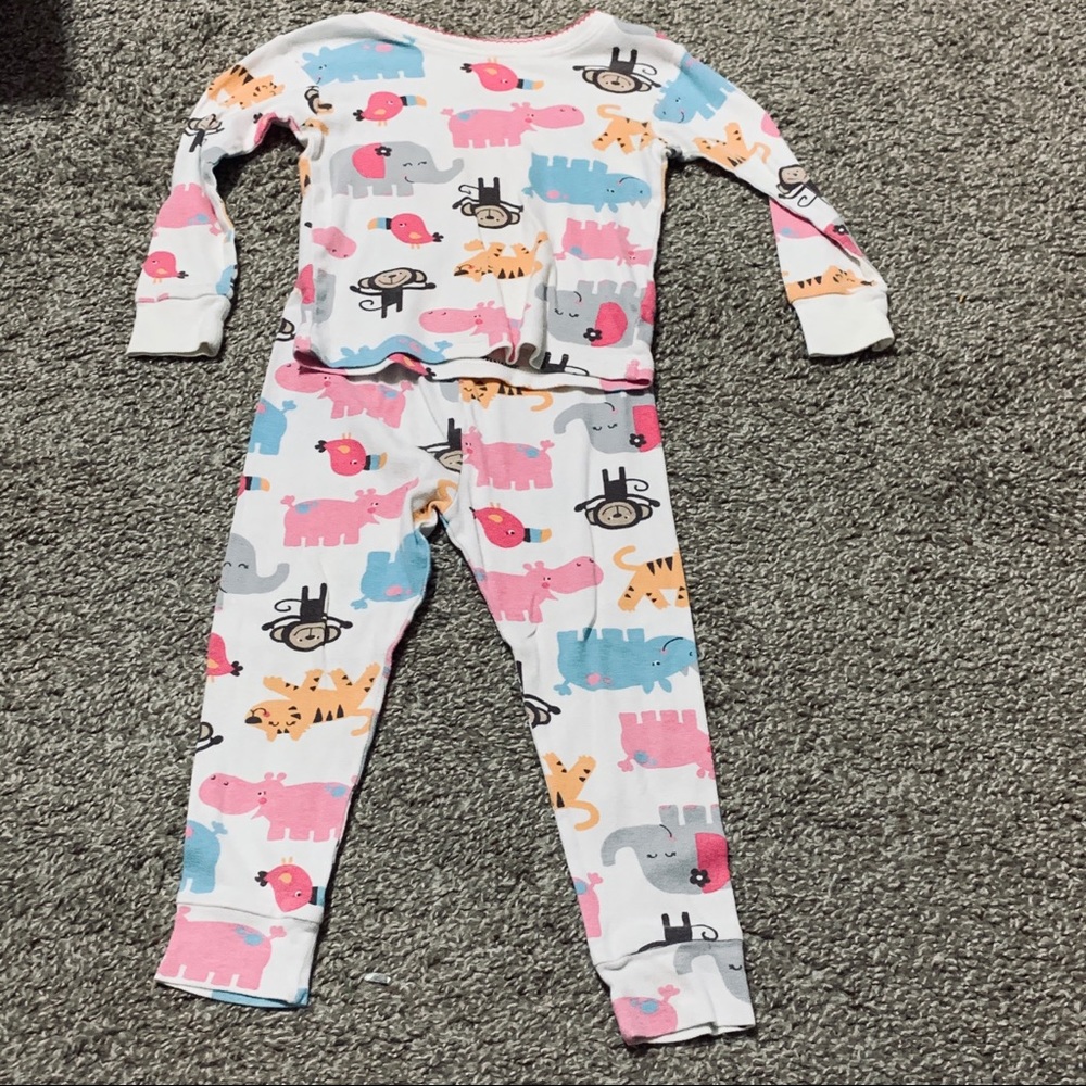 2 piece animal print pajama set